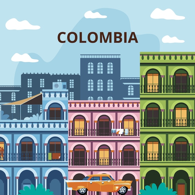 Vector hand drawn latin american illustration