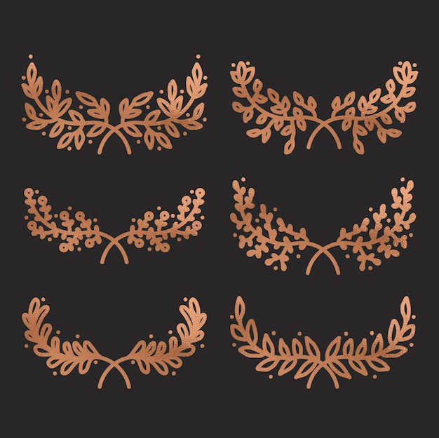 Hand Drawn Laurel Wreaths