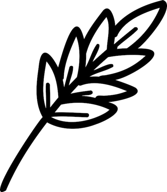 Hand Drawn leaf branch illustration