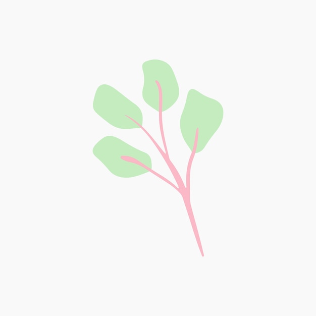 Hand drawn leaf element