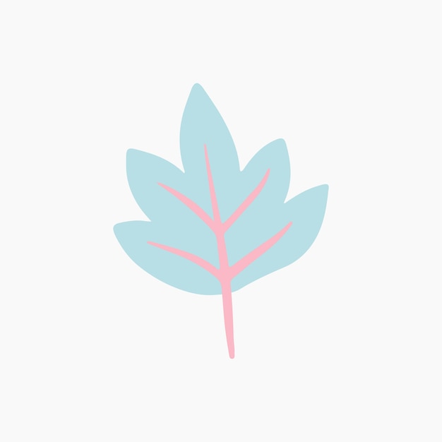 Hand drawn leaf element