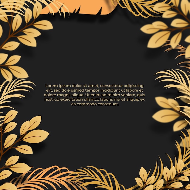 Vector hand drawn leaves background