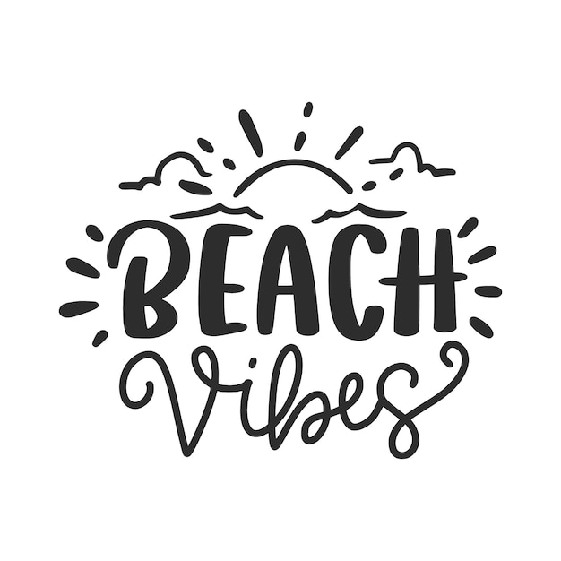 Premium Vector | Hand drawn lettering compositions about summer funny ...