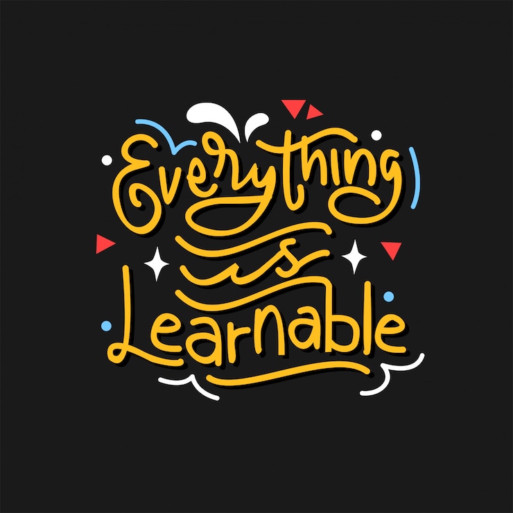 Vector hand drawn lettering inspirational and motivational quote
