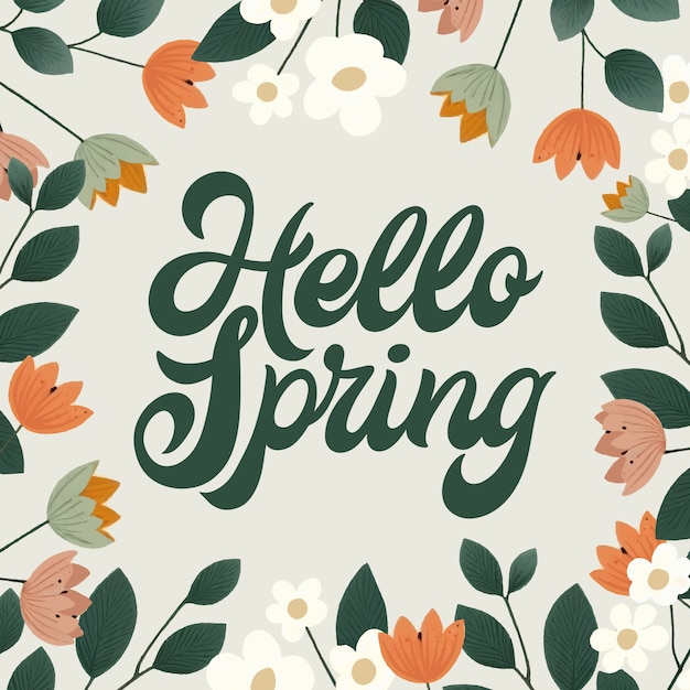 Hand drawn lettering for spring celebration