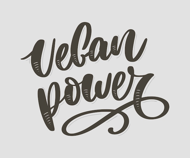 Hand drawn lettering Vegan.