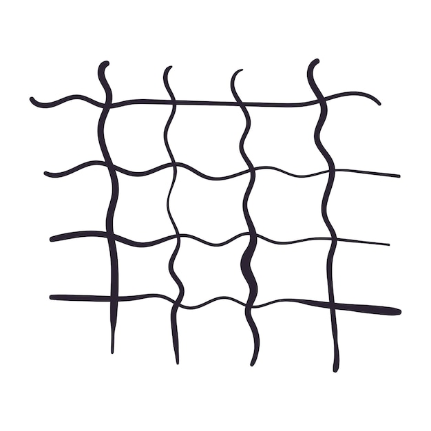 Hand drawn line grid decorative elements