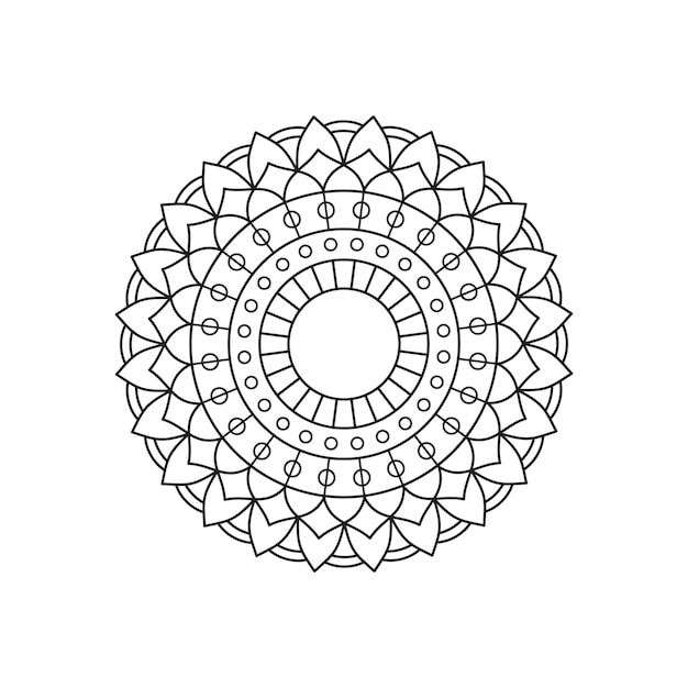 Mandala lineare disegnata a mano