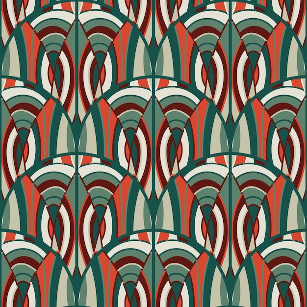 Vector hand drawn linear seamless pattern vintage line ornament outline waves tile endless wallpaper