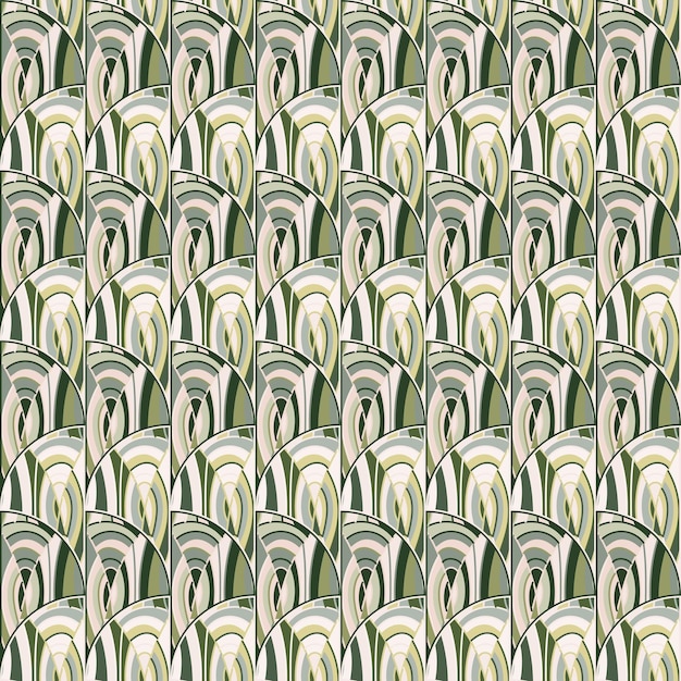 Hand drawn linear seamless pattern Vintage line ornament Outline waves tile endless wallpaper