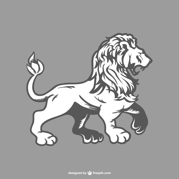 Hand drawn lion