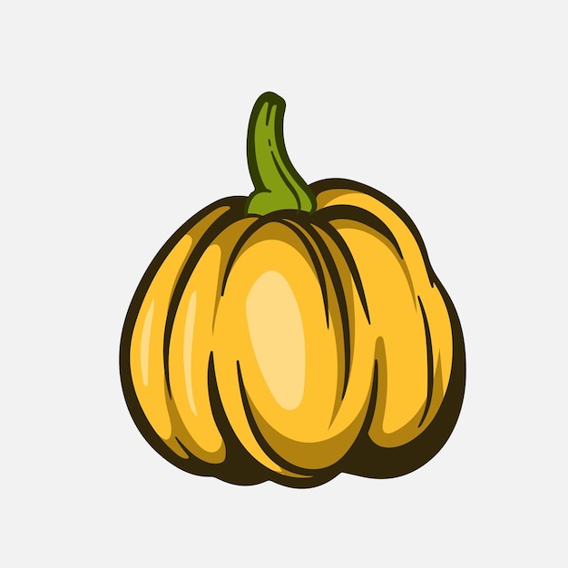 Hand drawn little pumpkin clip art