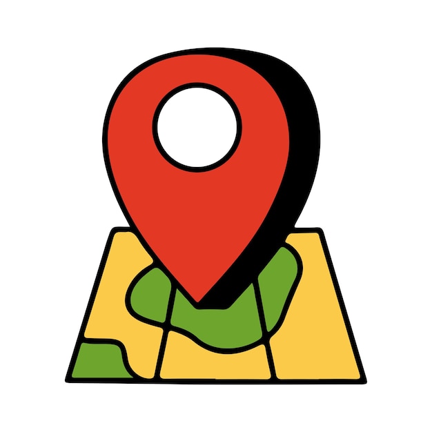 Hand drawn Location pin icon