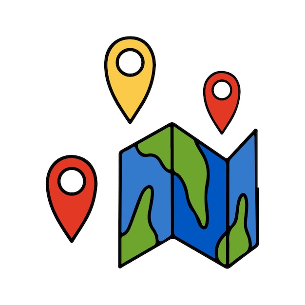 Hand drawn Location pin icon