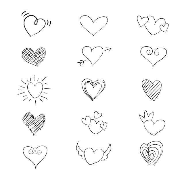 Hand Drawn Love Heart Emoji