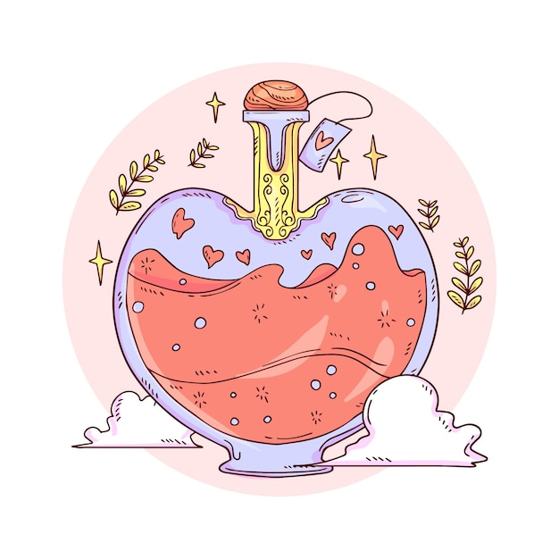 Hand Drawn Love potion Illustration