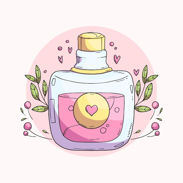 Hand drawn love potion