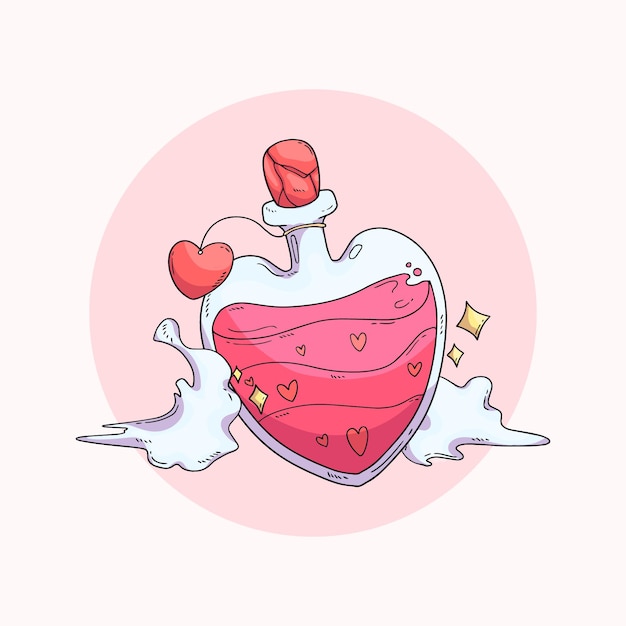 hand drawn love potion