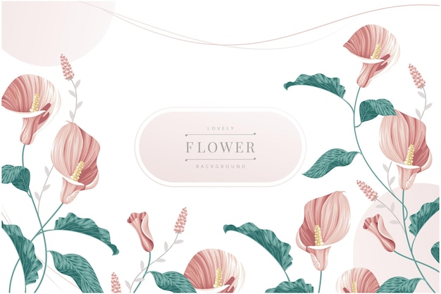 hand drawn lovely flower background