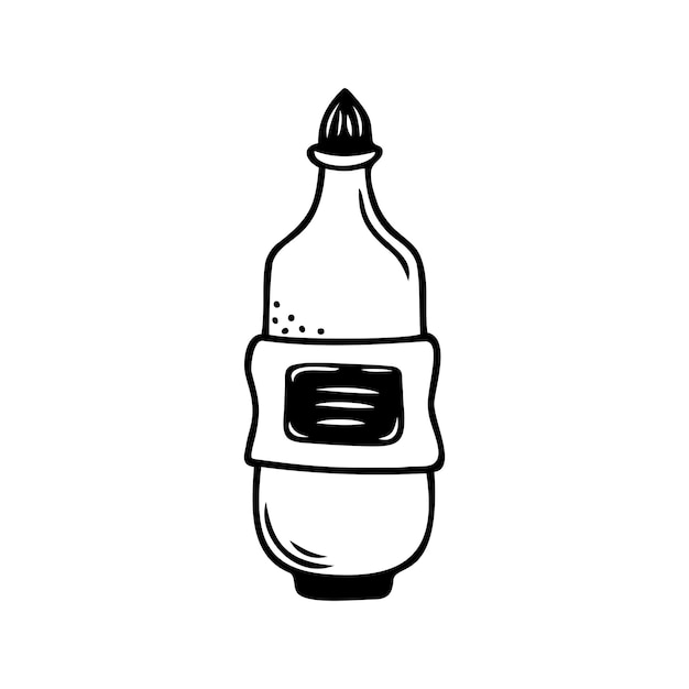 Hand drawn magic bottle isolated on a white background