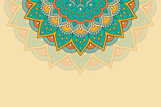 Hand drawn mandala background