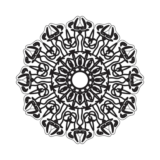 Vettore decorazione mandala disegnata a mano in ornamento etnico doodle