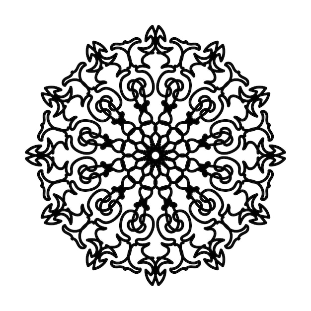 Hand drawn mandala decoration in ethnic oriental doodle ornament