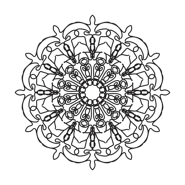 Hand drawn mandala decoration in ethnic oriental doodle ornament