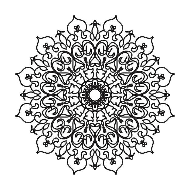 Decorazione mandala disegnata a mano in ornamento etnico orientale