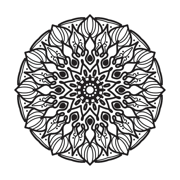 Hand drawn mandala decoration in ethnic oriental doodle ornament