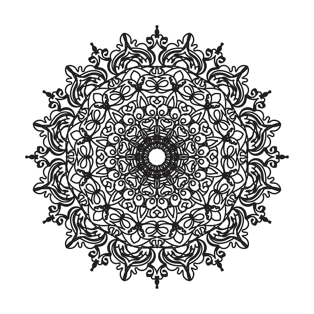 Hand drawn mandala decoration in ethnic oriental doodle ornament