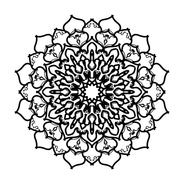 Hand drawn mandala decoration in ethnic oriental doodle ornament