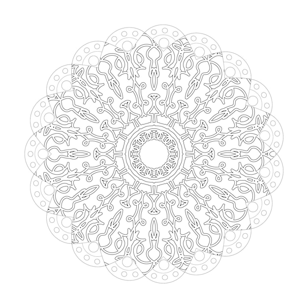 Hand drawn mandala decoration in ethnic oriental doodle ornament