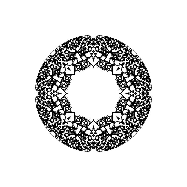 Hand drawn mandala decoration in ethnic oriental doodle ornament