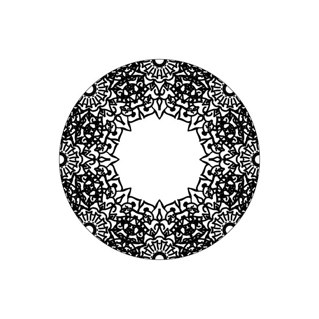 Hand drawn mandala decoration in ethnic oriental doodle ornament