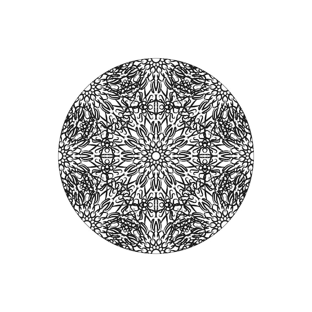 Hand drawn mandala decoration in ethnic oriental doodle ornament