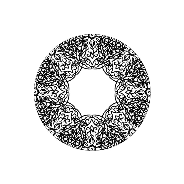 Hand drawn mandala decoration in ethnic oriental doodle ornament