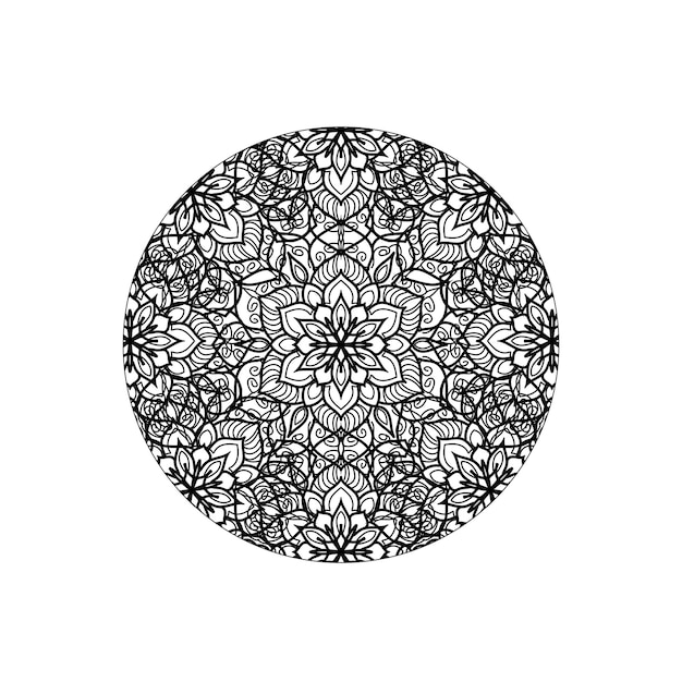 Hand drawn mandala decoration in ethnic oriental doodle ornament