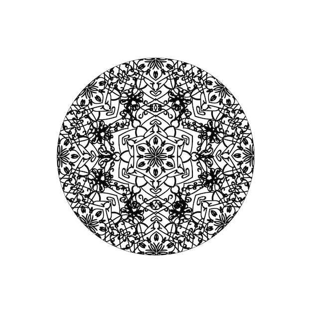 Hand drawn mandala decoration in ethnic oriental doodle ornament