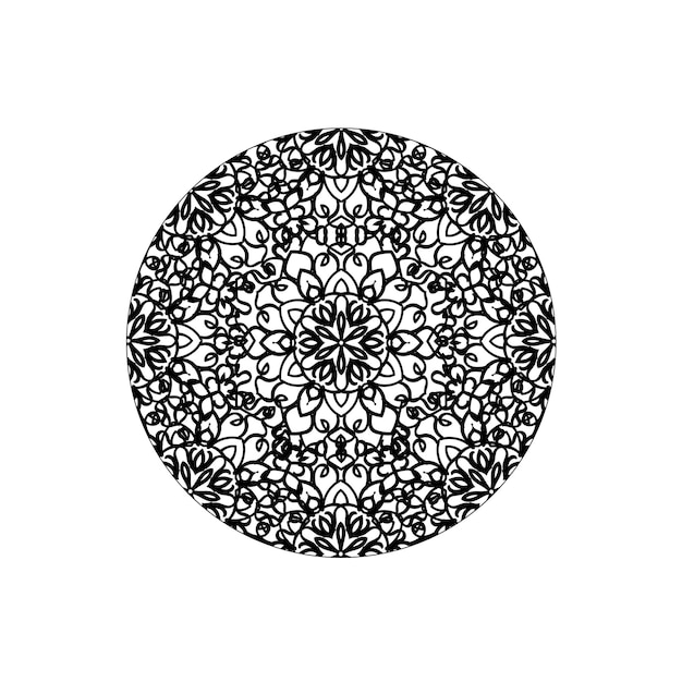 Hand drawn mandala decoration in ethnic oriental doodle ornament