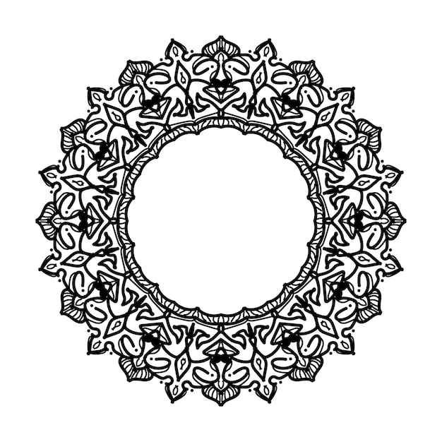 Hand drawn mandala decoration in ethnic oriental doodle ornament