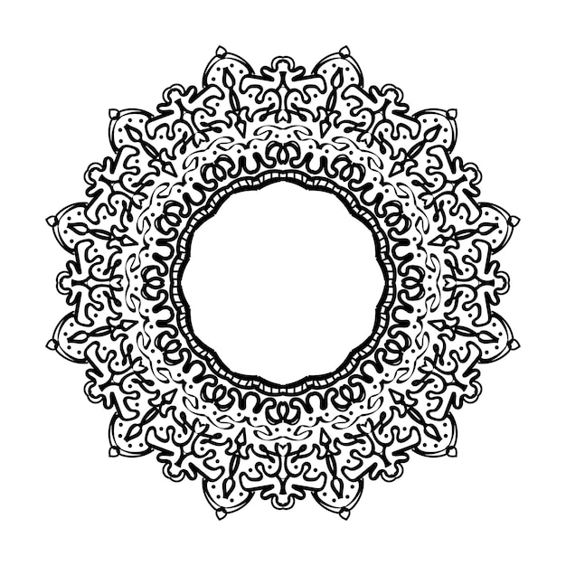 Hand drawn mandala decoration in ethnic oriental doodle ornament