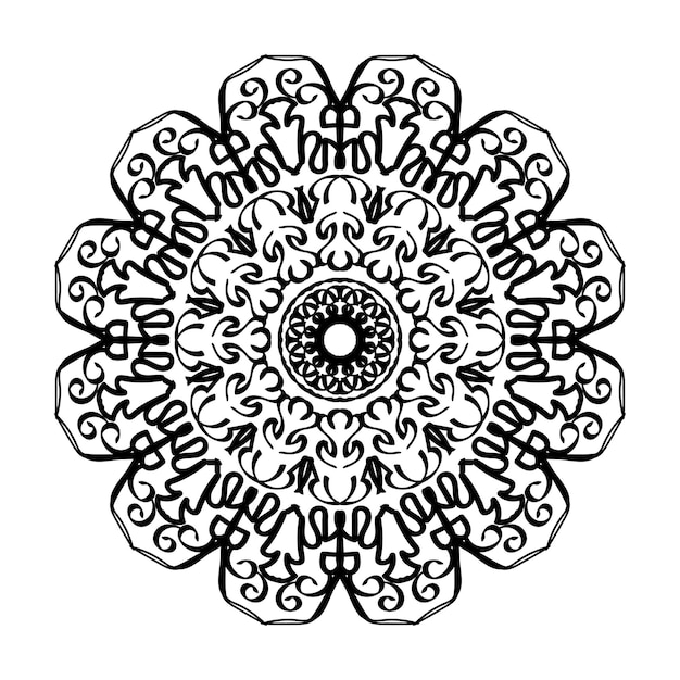 Hand drawn mandala decoration in ethnic oriental doodle ornament