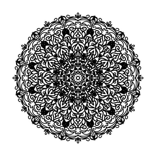 Hand drawn mandala decoration in ethnic oriental doodle ornament