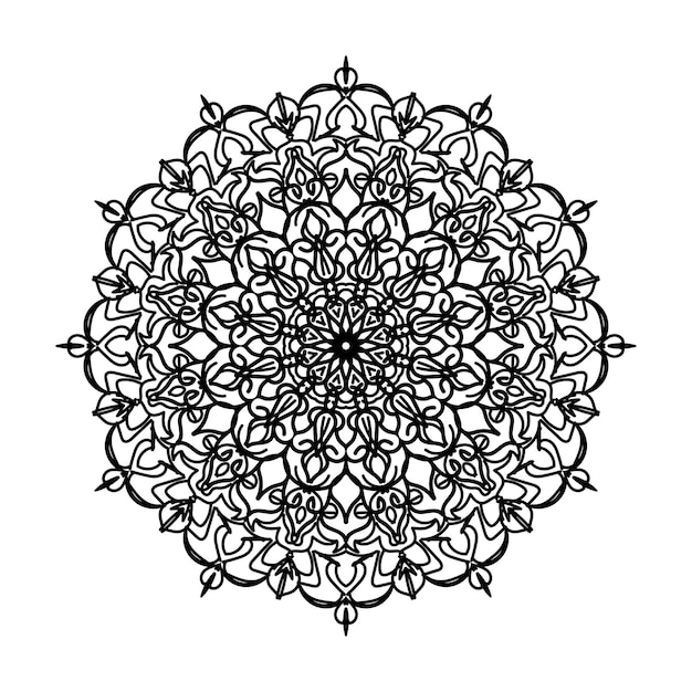 Hand drawn mandala decoration in ethnic oriental doodle ornament