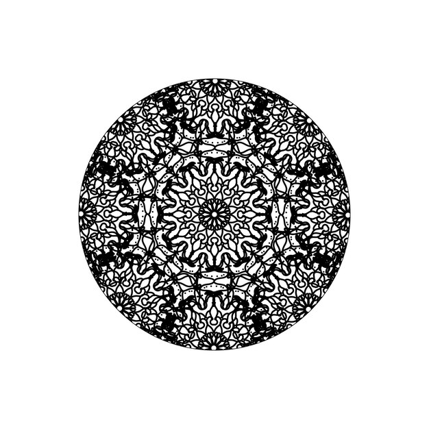 Hand drawn mandala decoration in ethnic oriental doodle ornament