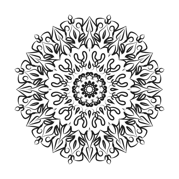 Decorazione mandala disegnata a mano in ornamento etnico orientale