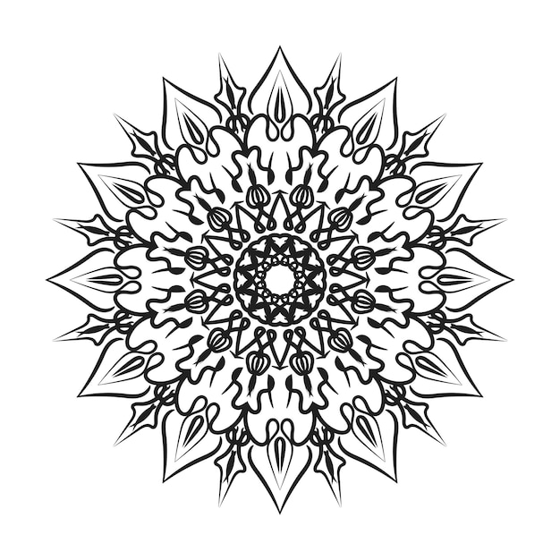 Hand drawn mandala decoration in ethnic oriental doodle ornament