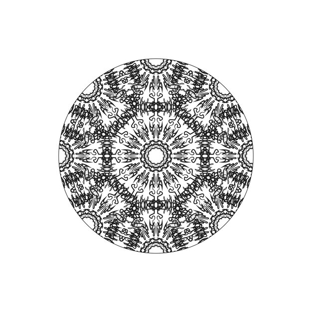 Hand drawn mandala decoration in ethnic oriental doodle ornament