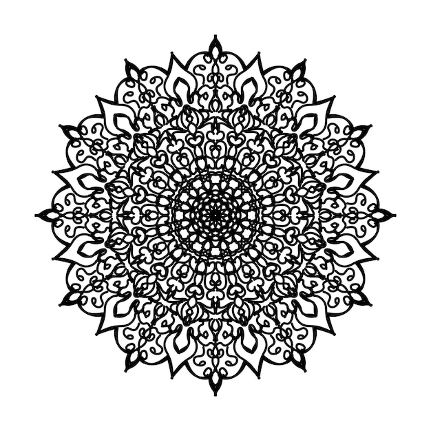 Hand drawn mandala decoration in ethnic oriental doodle ornament